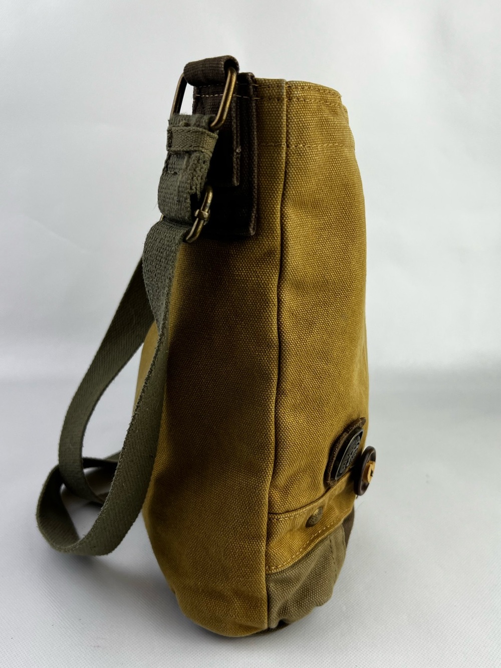 Chala Canvas Messenger Bag Tan Handbag Crossbody - Picture 2 of 13